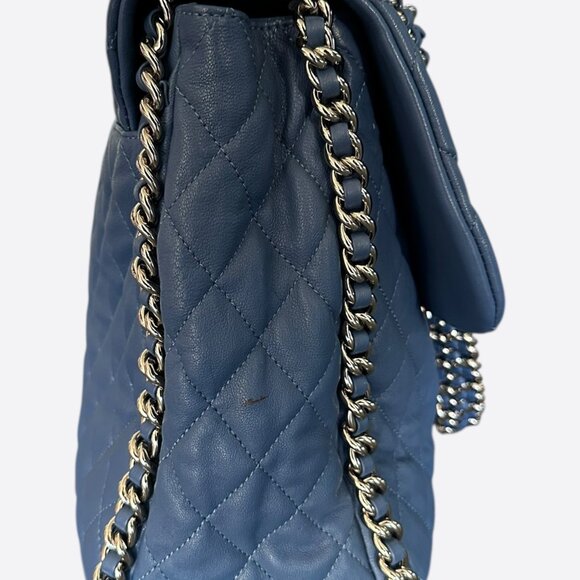 Chanel Navy Lambskin Quilted Chain Around Maxi Flap Bag - Picture 2 of 9
